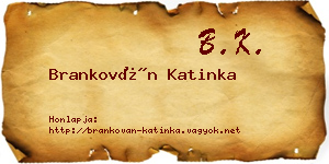 Brankován Katinka névjegykártya